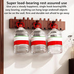 Wall Mounted Piano Key Hanger | Flip Style Hook | Entrance Wall Art Hook, Made of Oak Wood (3 Times Painted, 4 Times Polished) (Beech, 8Hooks)