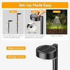 8 Pack Solar Pathway Lights Outdoor, 12 Brighter LED Solar Lights Outdoor Waterproof, Up to 12 Hrs Modern Path Light for Yard Garden Walkway Driveway Lawn (8 Pack)