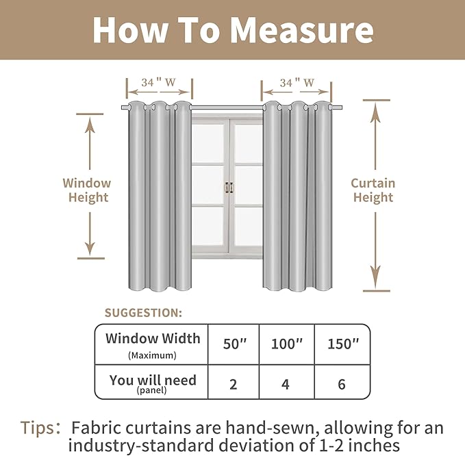LAMIT Short Linen Curtains 40 Inch for Kitchen Windows Over Sink, Semi Sheer Light Filtering Neutral Curtains Bronze Grommet Panels for Bathroom/Windows, Cream Ivory, 2 Panels, 34 x 40 Inch