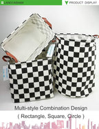 LANGYASHAN Rectangular Storage Bin Collapse Canvas Fabric Cartoon Storage Basket with Handles for Organizing Home Kitchen Boys and Girls Toys Office Closet Shelf Baskets (Rec-Racing flag)