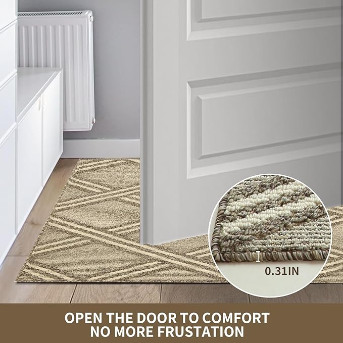 Door Mat Indoor Entrance, Large Welcome Mat Outdoor, Non Slip Front Door Mat Entryway (23“X35”)