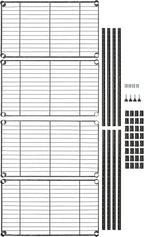Amazon Basics 4-Shelf Steel Wire Storage Rack, Adjustable, Sturdy, Easy Assembly, 13.4 D x 23.2 W x 48 H in, Black