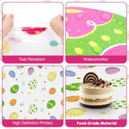 2 Pack Easter Tablecloth - Colorful Easter Eggs Table Cloth, Plastic Disposable Rectangle Spring Easters Egg Table Cover for Easters Tables Decorations and Party Supplies Decor Favors, 108 x 54 Inch