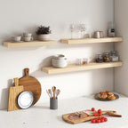 Floating Shelves for Wall, USA-Sourced Maple Wood 48 Inch Long Wall Shelves, Natural Wooden Mounted Picture Ledge Shelf, Nursery Book Storage Shelf Kids Bookshelf, Display Shelf for Bathroom