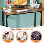 PayLessHere 32/39/47 inch Computer Desk Study Writing Table, Adjustable feet, Modern Furniture for Home Office (1, Vintage, 39 inch)