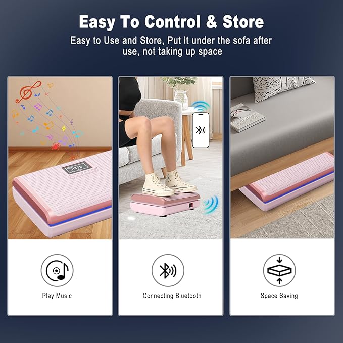 HOTWAVE Vibration Plate Exercise Machine for Lymphatic Drainage, Power Vibrating Plates Platform for Weight Loss - Whole Body Shaker Vibration Plate Machine Home Gym Shaping Fitness Workout