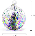 Luke Adams Handmade Glass Gazing Balls for Garden on Clearance – Hand Blown Glass Gazing Ball for Yard Décor – Decorative Garden Globe (Sea Sky Violet)