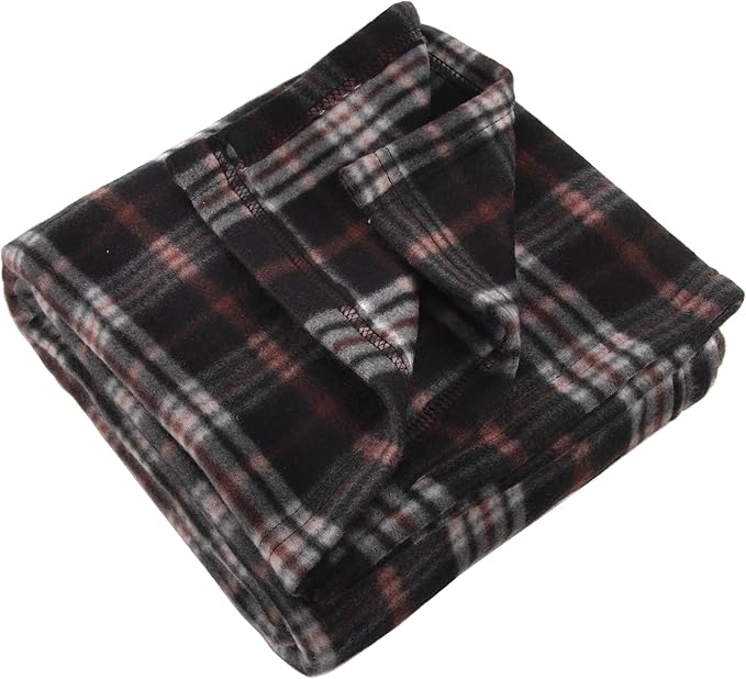 50x60 Throw Blankets, Plaid Fleece Throw Blankets for Bedroom, Couch, Livingroom, Chair, Pets, Outdoors
