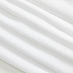 MYSKY HOME White Curtains 84 Inch Length 2 Panels Set, Semi Sheer Cotton Blend Soft Touch Light Filtering Drapes for Doorways Sliding Glass Door, 50" Wide per Panel, White, 2 PCs