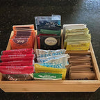 Tea Bag Holder and Storage Organizer - Sugar Packet and Coffee Station Condiment Organizer