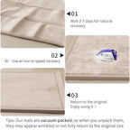 ACOMOPACK Baby Play Mat for Floor 1.3" Thick Memory Foam Play Mat 59"×71" Tummy Time Crawling with Non-Slip Bottom for Living Room,Nursery,Soft Velvet Playpen Mats for Kids,Infants（Beige）