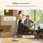 roborock Q7 M5 Robot Vacuum and Mop Combo, 10,000Pa HyperForce Suction, Robotic Vacuum Cleaner, Dual Anti-Tangle System, APP-Controlled Mopping, LiDAR Navigation, for Pet Hair and Carpet, White