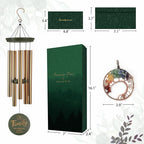 Wind Chimes for Outside, Large Outdoor Windchimes with Engraved Tree of Life, Premium Tuned Metal Chimes for Mother/Grandma, Home & Garden Decor with Soothing Tone