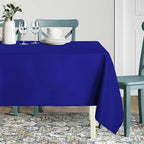 sancua Rectangle Tablecloth - 70 x 120 Inch - Stain and Wrinkle Resistant Washable Polyester Table Cloth, Decorative Fabric Table Cover for Dining Tables, Buffet Parties and Camping, Royal Blue