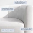 BELLEZE Accent Barrel Chair, Club Tub Sofa Corner Chair with Flared Legs and Cozy Soft Padding for Living Room Bedroom Waiting Room - White