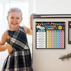 Reward Chart for Kids,Magnetic Behavior Chore Chart for Kids at Home,26 Black Chore Charts,1960 Star Stickers,56 Reward Stickers,Incentive Chore Chart to Develop Responsibility and Good Habits