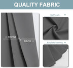 ChrisDowa Small Window Curtains 36 inches Long for Bedroom - Grommet Short Thermal Insulated Room Darkening Curtains for Kitchen (2 Panels, Grey, 42 x 36 Inch)