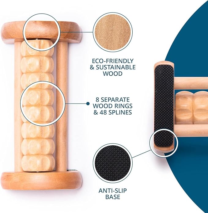 TheraFlow Compact Foot Roller for Plantar Fasciitis Relief | Relaxing Gifts for Mom and Dad - Portable, Small Tool for Deep Tissue Massage and Neuropathy | Travel Size Feet Massager for Relaxation