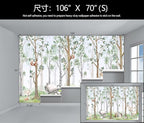 WFBHUA-Kids Wallpaper Watercolor Forest Cartoon Animals Wall Murals Suitable for Nursery Boys Girls Bedroom Room (Not Peel and Stick)