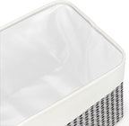 Kntiwiwo Foldable Storage Bins 15" x 10" x 9.5" Fabric Storage Basket Cube with Handles Large Linen Closet Organizer Bins for Organizing Shelf Home, Set of 3, Houndstooth