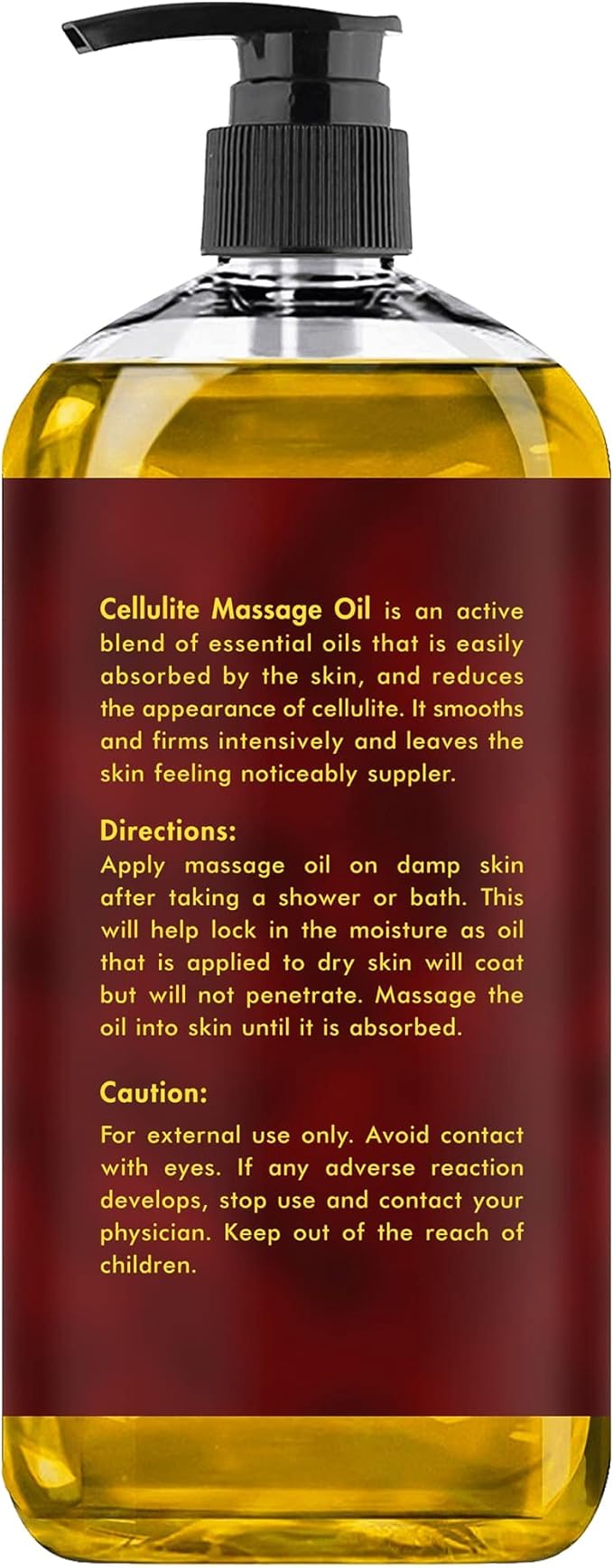 Majestic Pure Anti Cellulite Massage Oil for Massage Therapy - Refreshing, and Relaxing - Natural Oils with Vegan Collagen, Stem Cells & Cellulite Cream - All Skin Types - Men and Women - 8 fl oz