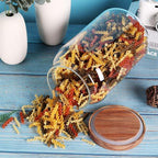 1 Gallon Glass Jar with Airtight Lid and Anti-Skid Bottom for Dry Food Storage