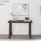 Plank+Beam Solid Wood Console Table, 46.25 Inch, Sofa Table, Narrow Entryway Table for Hallway, Behind The Couch, Living Room, Foyer, Easy Assembly, Walnut