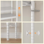 Double Row Over Washer and Dryer Storage Shelves, Laundry Room Organization and Storage, Heavy Duty Laundry Room Shelves, with Adjustable Height, 5-Tier