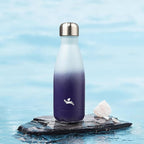 Insulated Water Bottles,12 oz Double Wall Stainless Steel Vacumm Metal Flask for Sports Travel,Ocean Dream