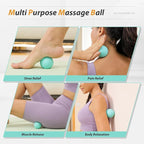 5 in1 Foam Roller Set, Trigger Point Foam Roller, Massage Roller Stick, Massage Ball, Resistance Band for Deep Muscle Massage Pilates Yoga,Fitness Exercise for Whole Body (Pure Turquoise)