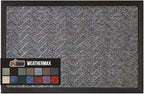 GORILLA GRIP All-Season WeatherMax Doormat, 72x24, Durable Natural Rubber, Stain and Fade Resistant, Low Profile, Indoor Outdoor Door Mats, Easy Clean Patio Entrance Mat, Steel Chevron