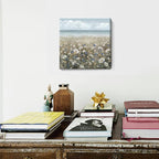 Canvas Wall Art Beach Floral Wall Picture Coastal Boho Farmhouse Daisy Flowers Nautical Sea Ocean Wildflowers Canvas Print Vintage Artwork for Small Rustic Bathroom Bedroom Living Room Office Décor