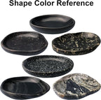 Handmade Decorative Bowl - Natural River Stone Pebble Artisan Crafted Serving Dish | 4-6 Inch Unique Decorative Tray for Home Centerpiece, Jewelry Holder (black)