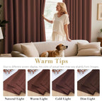 H.VERSAILTEX Thermal Insulated Blackout Window Panels Microfiber Formaldehyde-Free Kids Curtains for Holiday Season Home Decoration,Grommet Top,52 by 96 - Inch - Rust - Set of 2