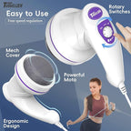 Electric Cellulite Massager – Body Sculpting Machine with 8 Massage Heads, Lymphatic Drainage & Skin Tightening for Belly Stomach Leg, Lipo Roller Massager After Surgery, Adjustable Speed.