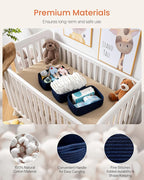 KALLAX Small Woven Basket, 12 x 8 x 4.5 Inches, Storage Basket for Organizing, Cute Small Rope Shelf Closet Cube Storage Bins Baskets for Shelves, Dog Toy Gift Baskets Empty, 3 Packs, Navy Blue