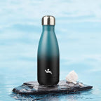 Insulated Water Bottles,12 oz Double Wall Stainless Steel Vacumm Metal Flask for Sports Travel,Indigo Black