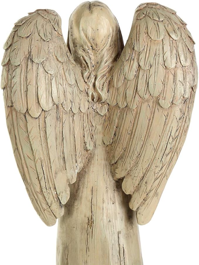 Topadorn Resin Statue Praying Angel Resin Figurines,Collectible Sculptures for Decorative,14" H