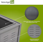 New Age Pet ECOFLEX 48-Inch Mojave Reptile Lounge in Grey- Durable Wood Plastic Composite Habitat with Vented Side Panels, Removable Sliding Glass Doors & Lock, Easy Assembly