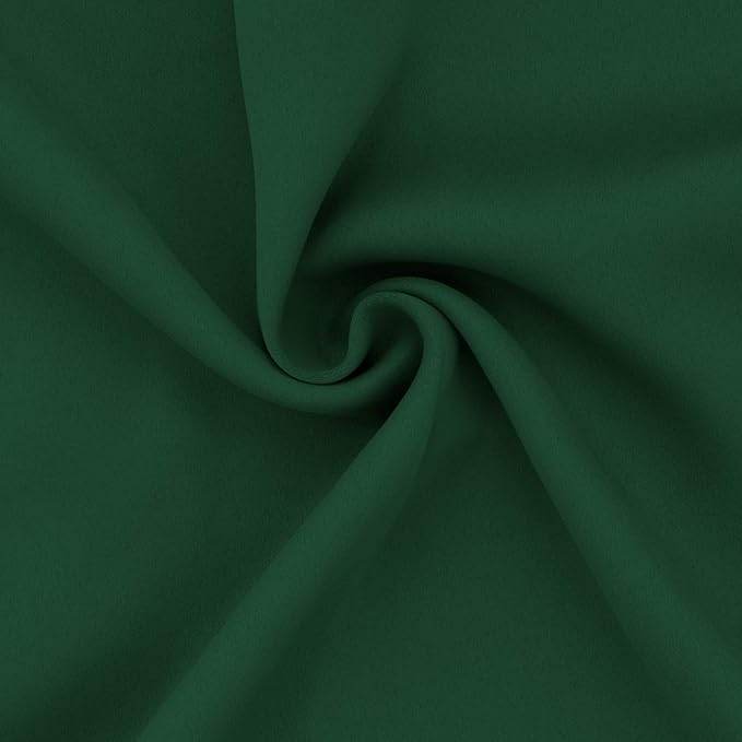 Easy-Going Blackout Curtains for Bedroom, Solid Thermal Insulated Grommet and Noise Reduction Window Drapes, Room Darkening Curtains for Living Room, 2 Panels (52x46 in,Dark Green)