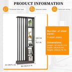 Wall Room Divider with Shelves, Freestanding Modern Wood + Metal Room Divider Screen with Storage Cabinet, Black, 1 Panel, L 31.49.478.7in