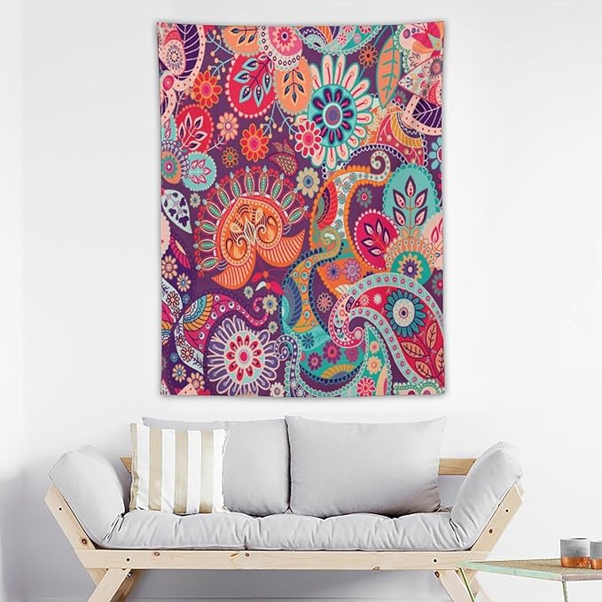 ICMOLYYENLO Palm Leaf Tapestry Wall Hanging, Tropical Leaves Plant Jungle Green Hawaiian Art Home Decor for Guest Bedroom Living Room Dormitory 60x80 Inch