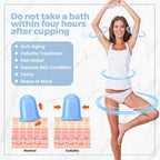 TrelaCo 12 Pcs 2 Size Cupping Therapy Set Silicone Anti Cellulite Cupping Kit for Massage Therapy Cupping Therapy Set Vacuum Suction Cup for Arthritis Relief, Pain Reduction Adults Home Use(Blue)