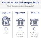 The Clean People Laundry Detergent Sheets - Laundry Soap - Ultra Concentrated, Recyclable Packaging, Stain Fighting - Sweet Petals & Vanilla, 32 Pack