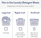 The Clean People Laundry Detergent Sheets - Laundry Soap - Ultra Concentrated, Recyclable Packaging, Stain Fighting - Spring Scent, 96 Pack