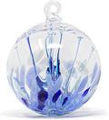 Luke Adams Handmade Glass Gazing Balls for Garden on Clearance – Hand Blown Glass Gazing Ball for Yard Décor – Decorative Garden Globe Raindrop (Blue)