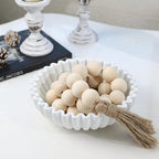 Modern Concrete Decorative Bowl for Kitchen Counter - Large White Fruit Bowl, Key Bowl for Entryway Table, Coffee Table Decor