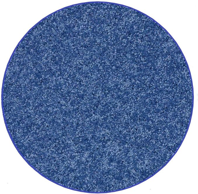 KOECKRITZ Kids Classroom Area Rug - Soft Non Slip 10 Foot Round Royal Blue