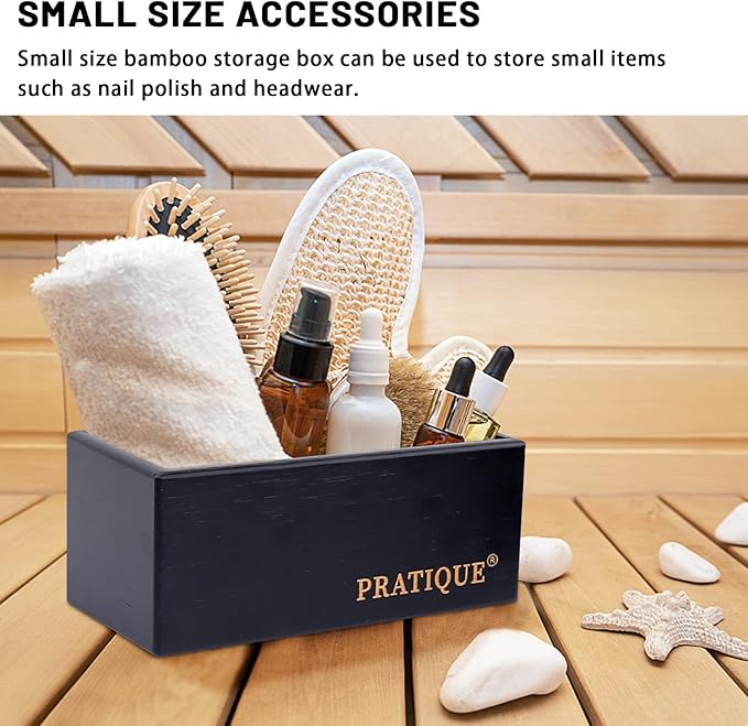 Bamboo Drawer Organizer - Kitchen Utensil Organizer Silverware Tray Cutlery Holder，Office Desk Supplies and Accessories,15 * 5.9 * 2.6,Black