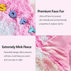 GONAAP Fuzzy Faux Fur Throw Blanket Twin Size Tie-dye Rainbow Super Soft Cozy Plush Fuzzy Shaggy Blanket for Couch Sofa Bed (Tie-dye Rainbow, Twin(60"x80"))
